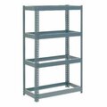 Global Industrial 4 Shelf, Extra Heavy Duty Boltless Shelving, Starter, 36inW x 18inD x 60inH, No Deck 601867